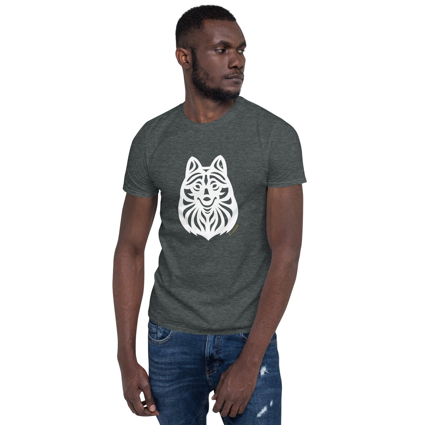 Camiseta unissex de manga curta - Schipperke - Tribal i-animals