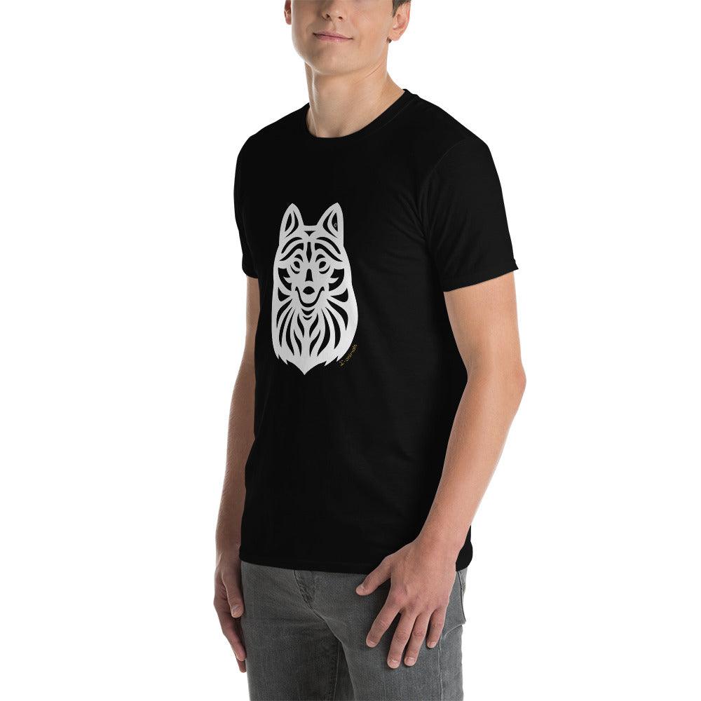 Camiseta unissex de manga curta - Schipperke - Tribal i-animals