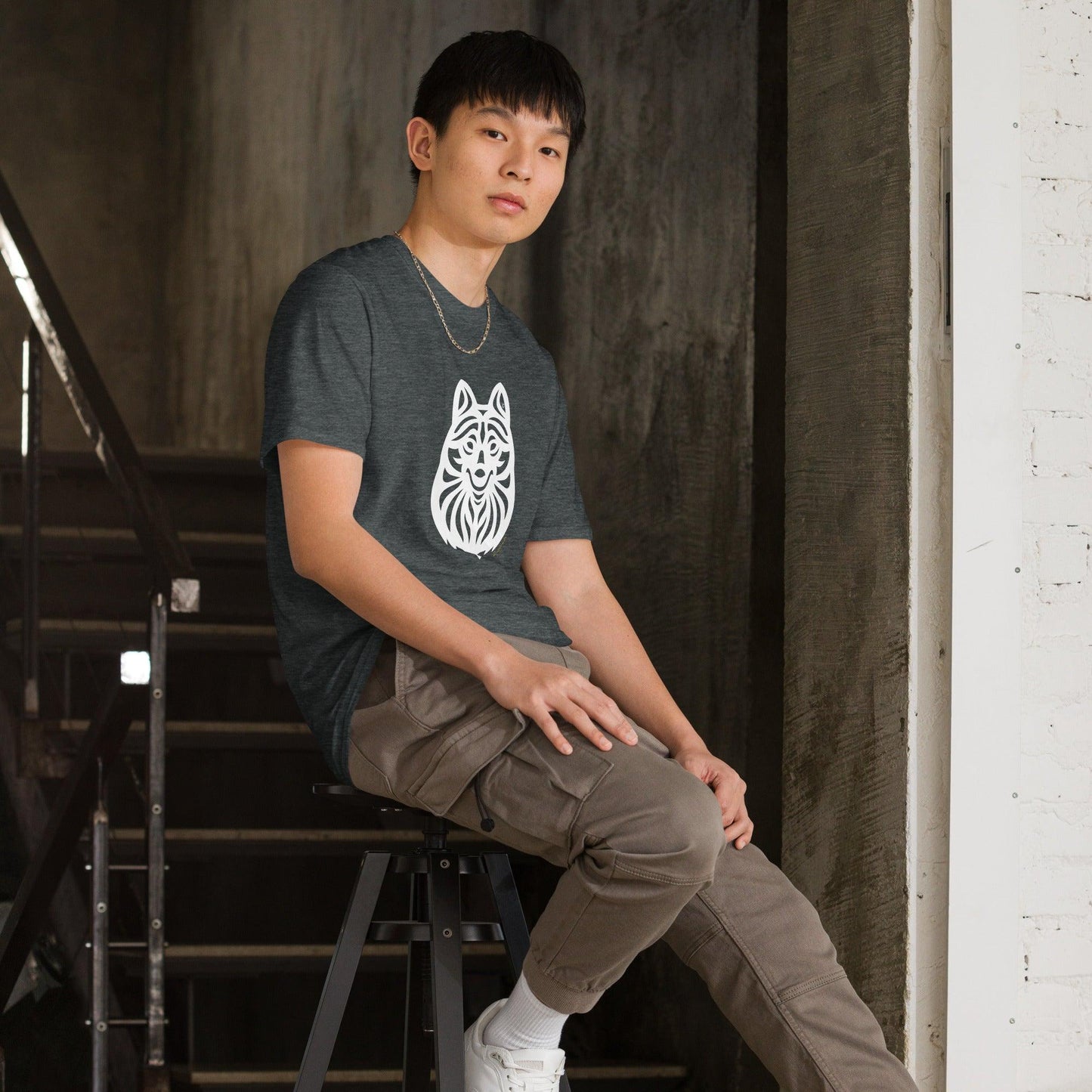 Camiseta unissex de manga curta - Schipperke - Tribal i-animals