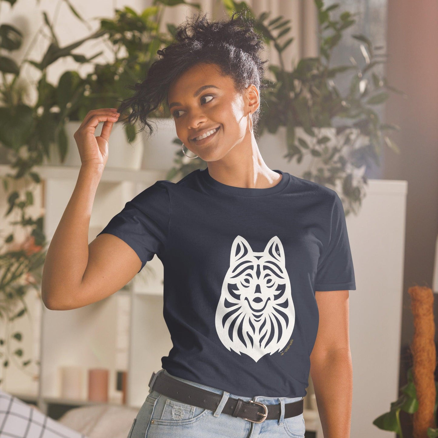 Camiseta unissex de manga curta - Schipperke - Tribal i-animals