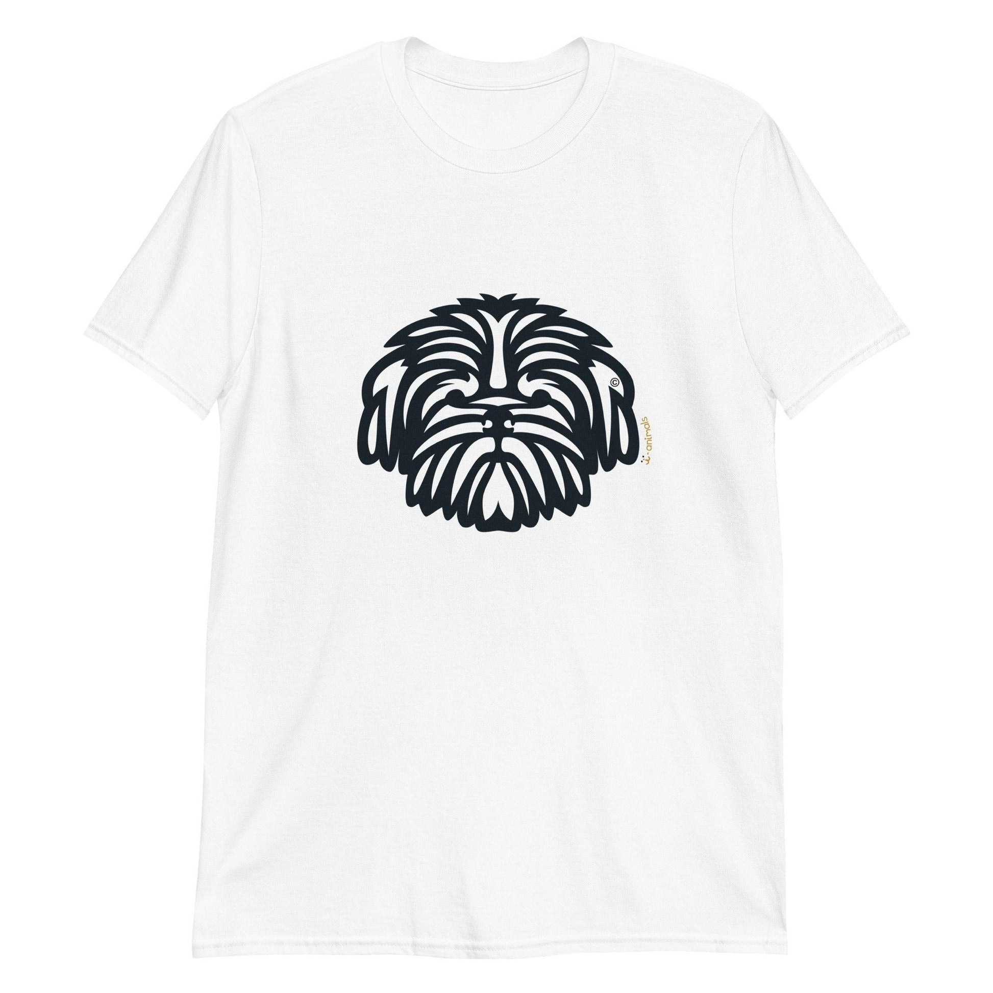 Camiseta unissex de manga curta - Shih Tzu - Tribal - Cores Claras i-animals