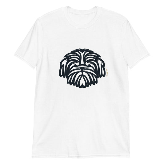 Camiseta unissex de manga curta - Shih Tzu - Tribal - Cores Claras i-animals