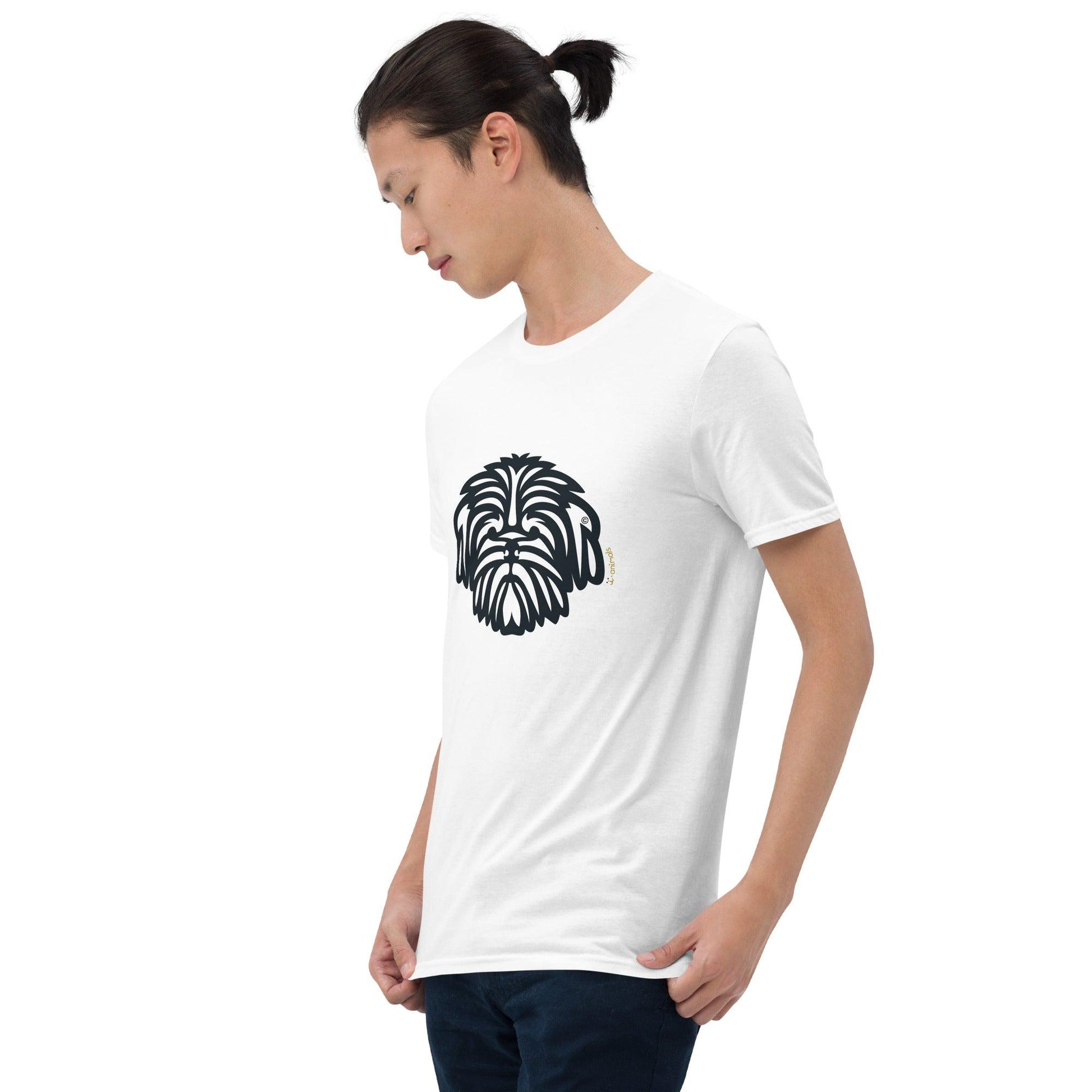 Camiseta unissex de manga curta - Shih Tzu - Tribal - Cores Claras i-animals