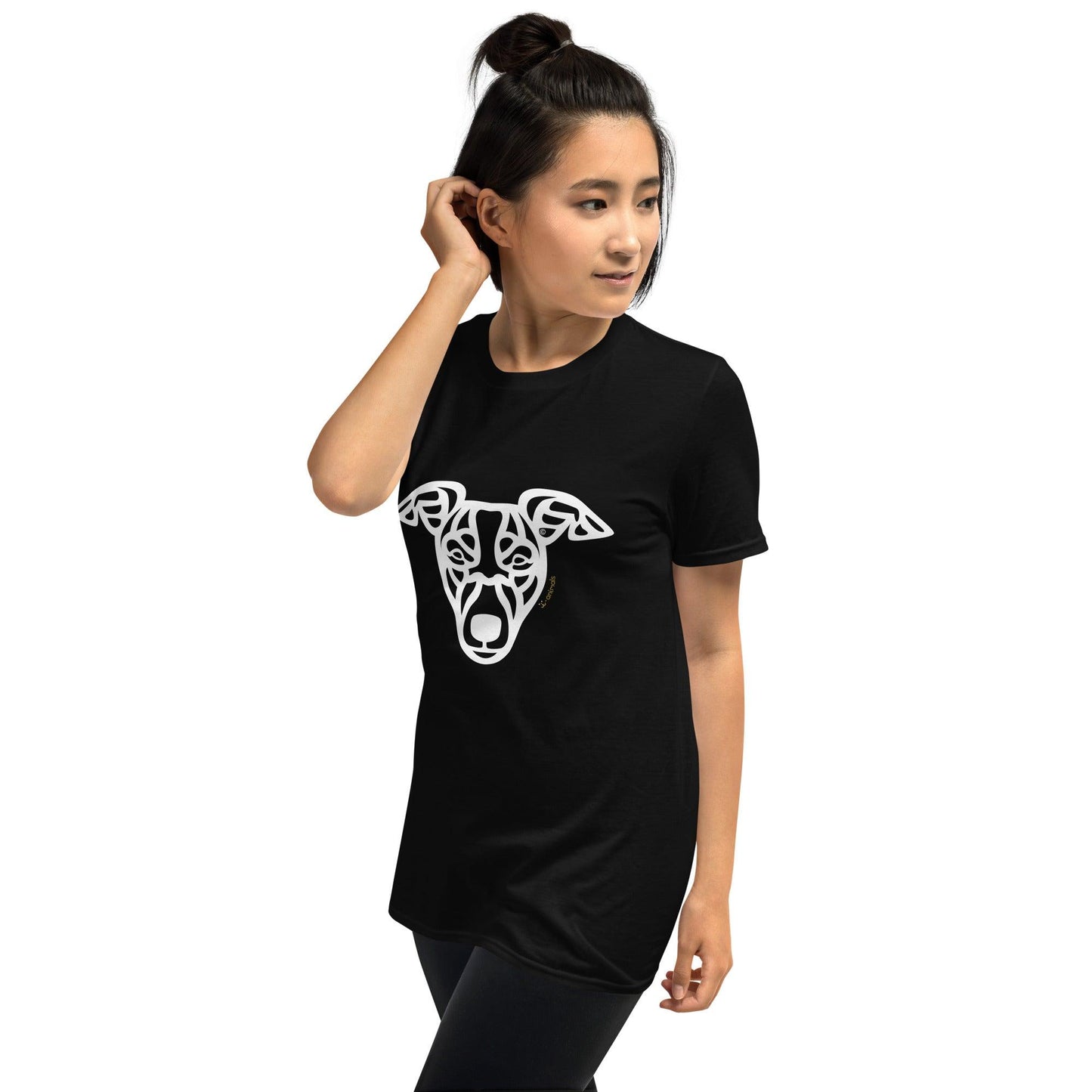 Camiseta unissex de manga curta - Whippet - Tribal i-animals