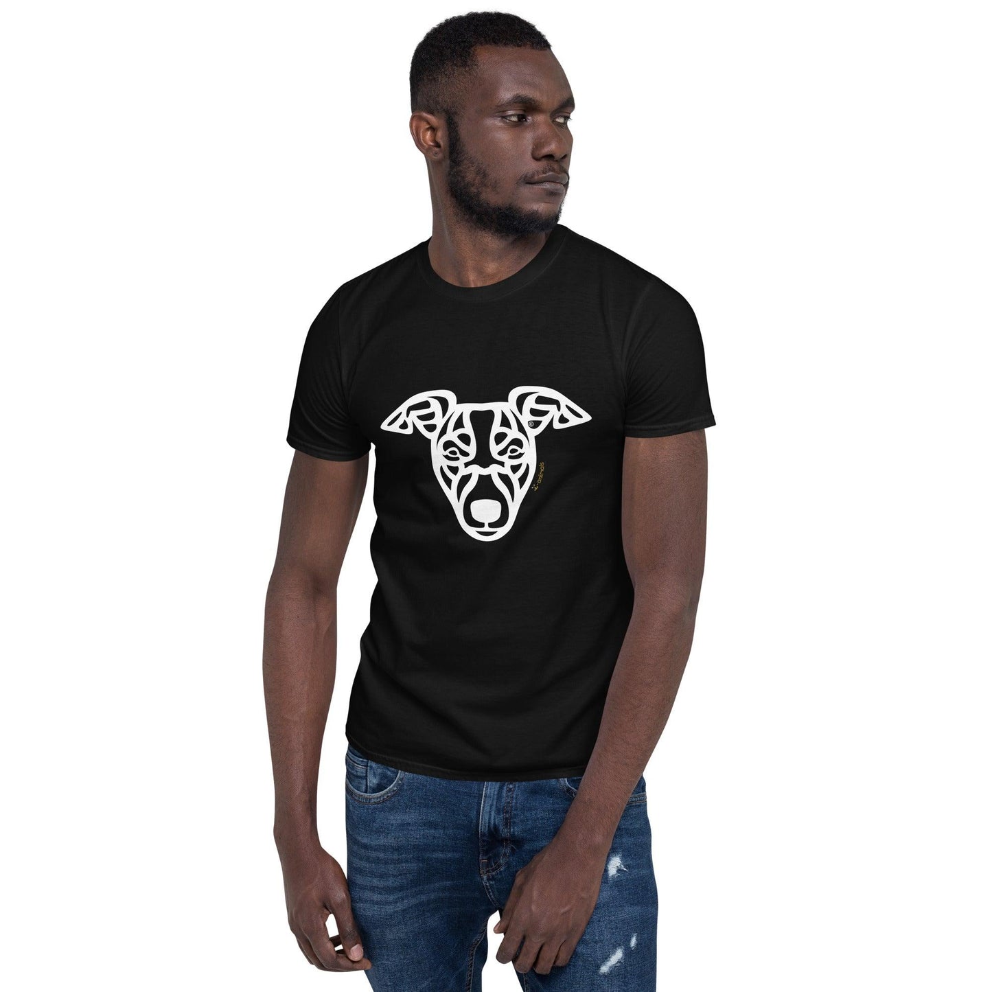 Camiseta unissex de manga curta - Whippet - Tribal i-animals