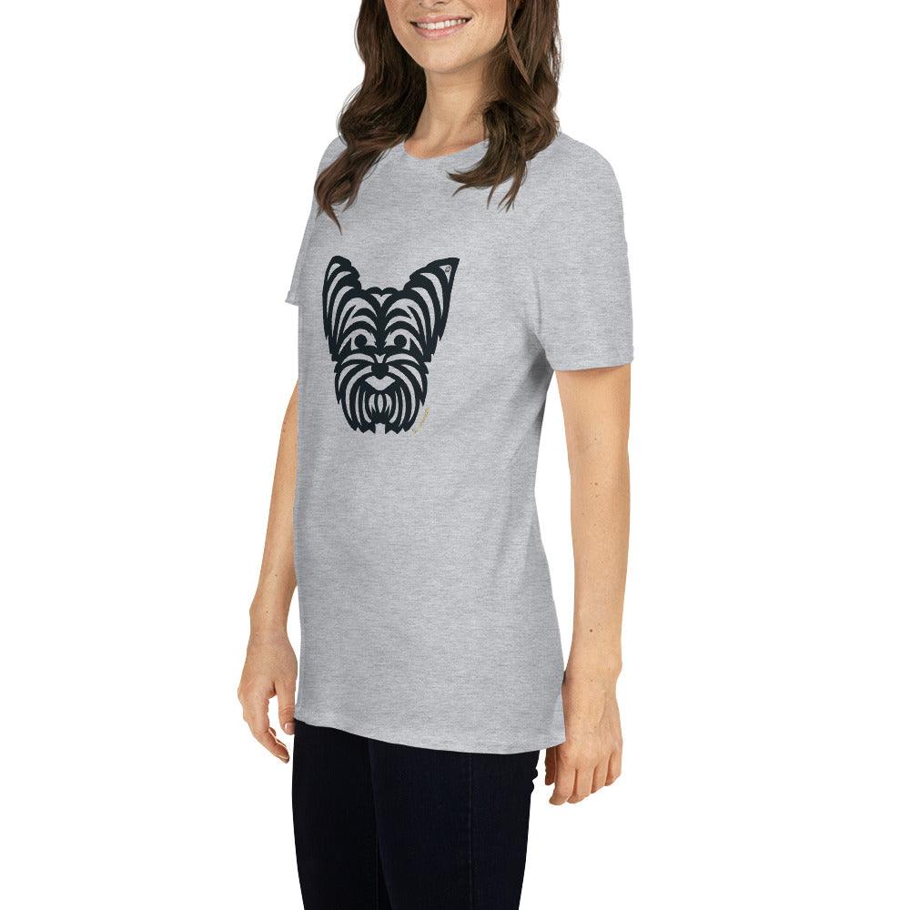 Camiseta unissex de manga curta - Yorkshire - Tribal - Cores Claras i-animals