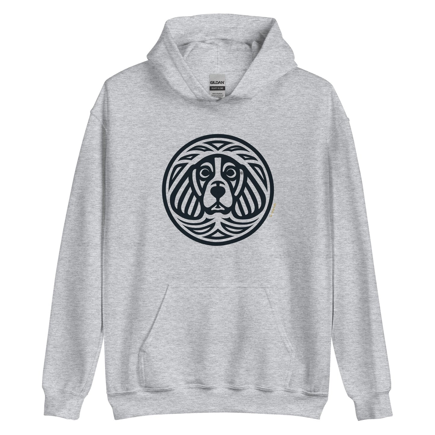Moletom com capuz unissex - Beagle - Tribal - Cores Claras i-animals