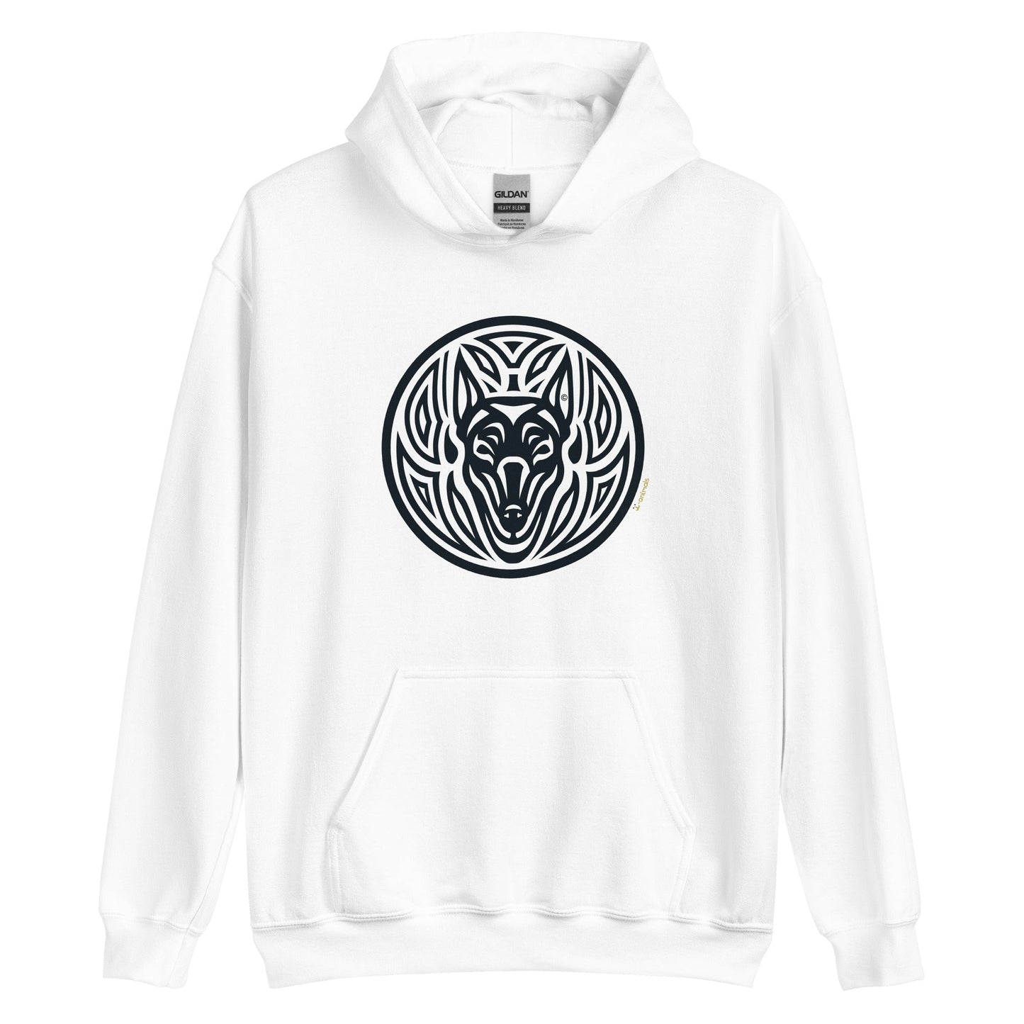 Moletom com capuz unissex - Doberman - Tribal - Light colour i-animals