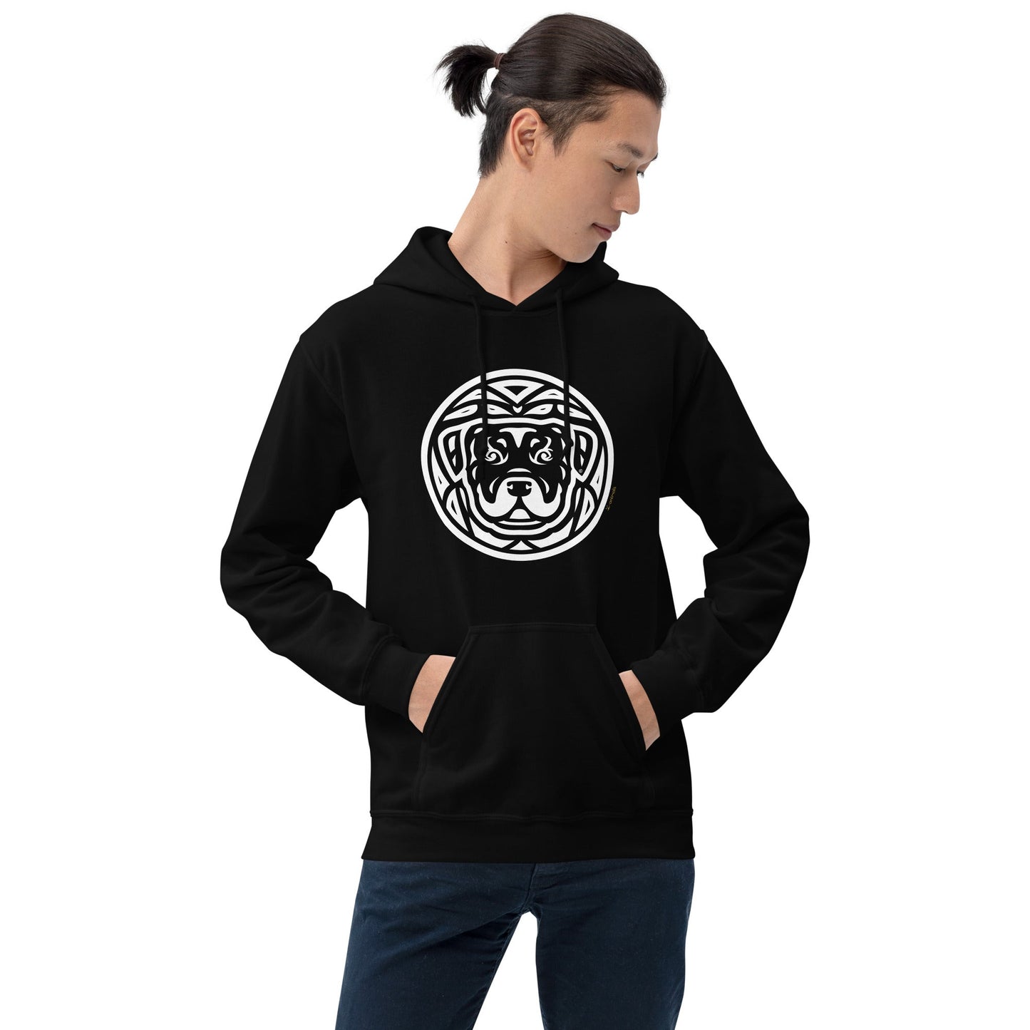 Moletom com capuz unissex - Rottweiler - Tribal i-animals