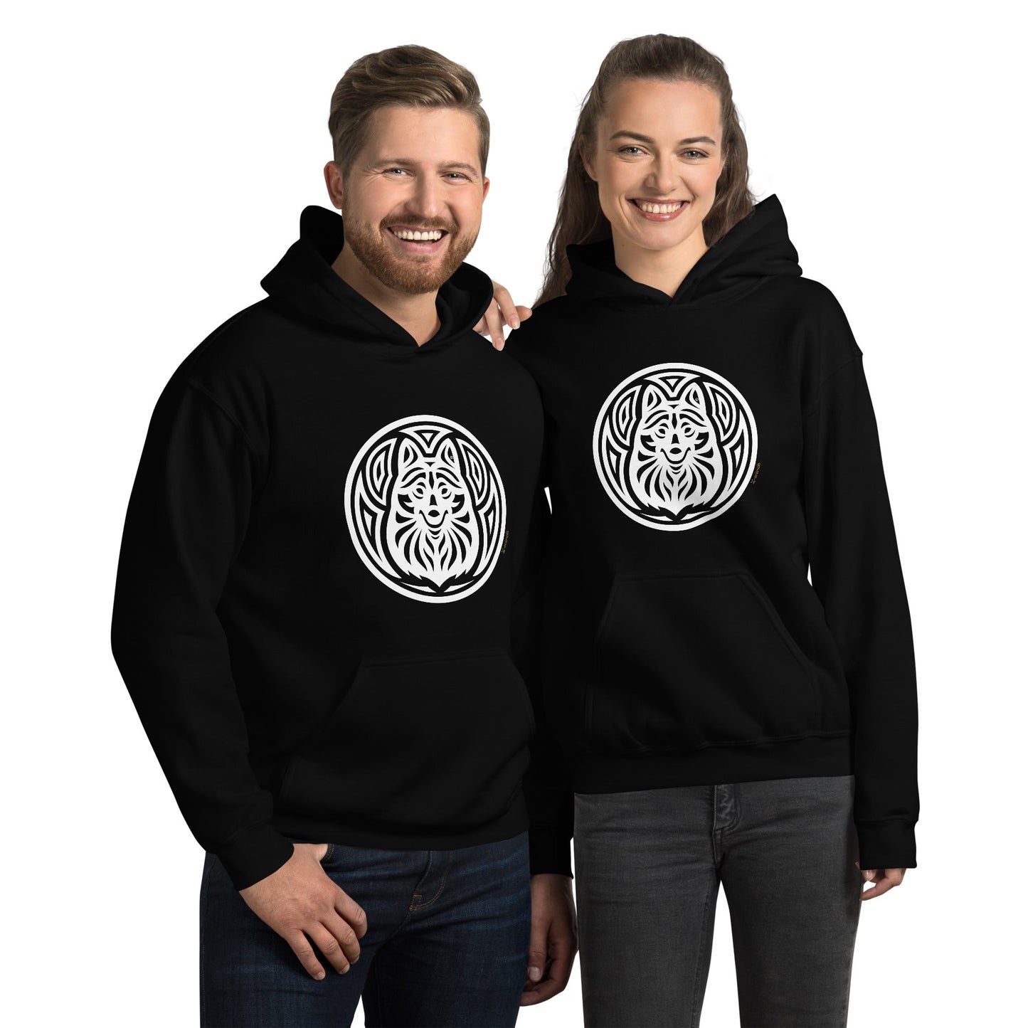 Moletom com capuz unissex - Schipperke - Tribal i-animals