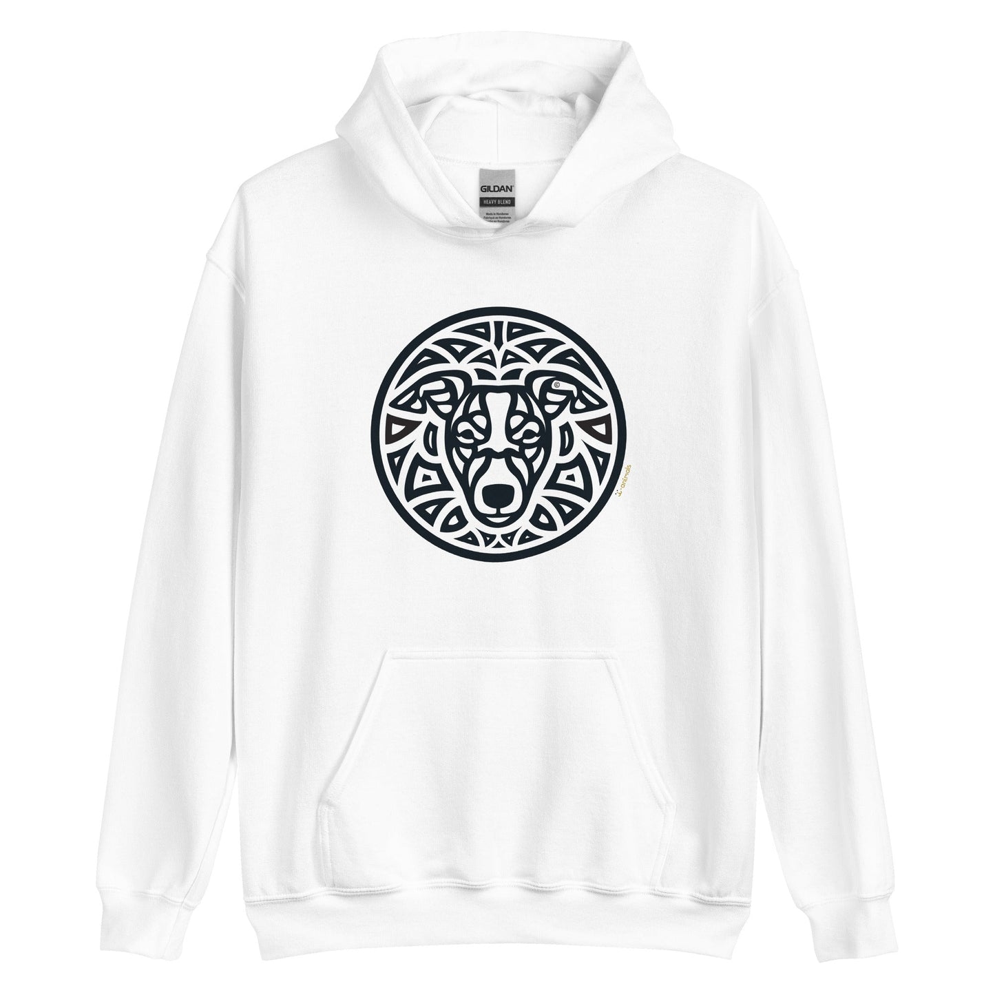 Moletom com capuz unissex - Whippet - Tribal - Cores Claras i-animals