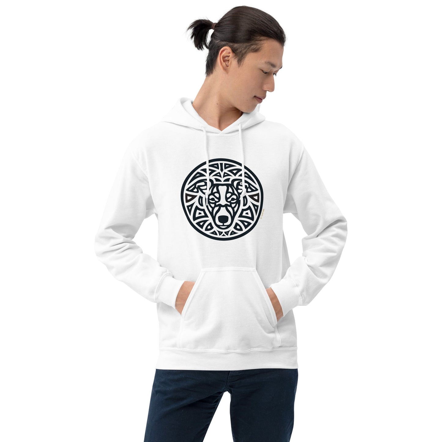 Moletom com capuz unissex - Whippet - Tribal - Cores Claras i-animals