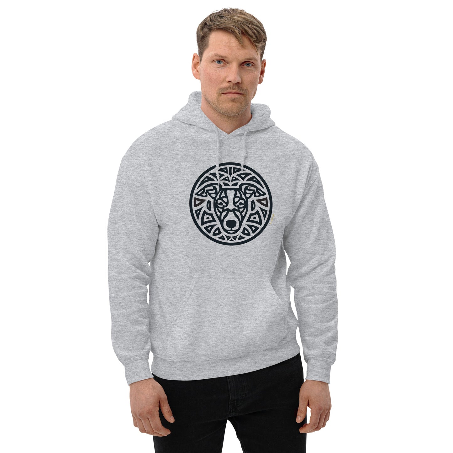 Moletom com capuz unissex - Whippet - Tribal - Cores Claras i-animals