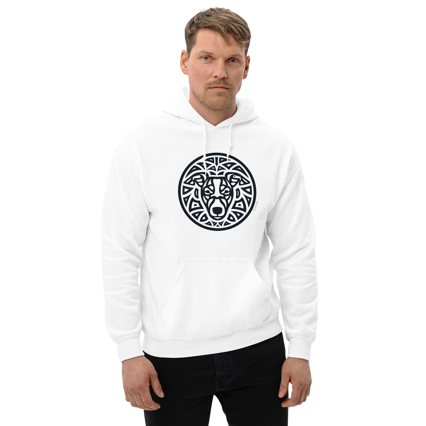 Moletom com capuz unissex - Whippet - Tribal - Cores Claras i-animals