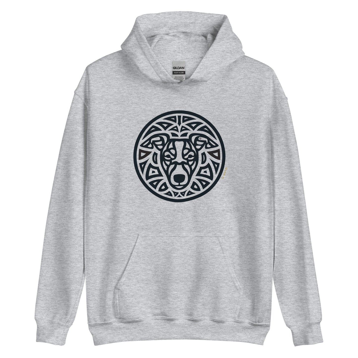 Moletom com capuz unissex - Whippet - Tribal - Cores Claras i-animals