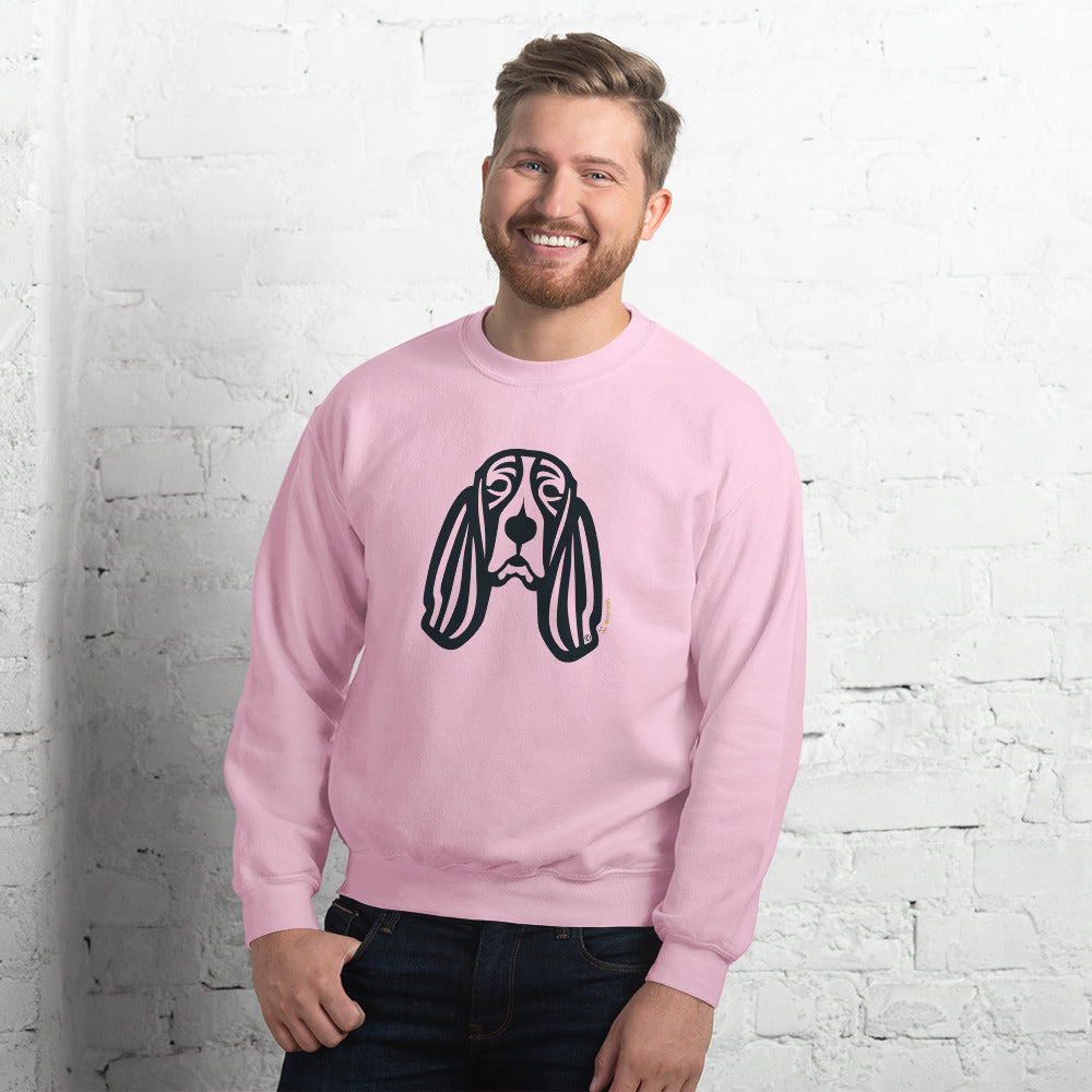 Moletom unissex - Basset Hound - Tribal - Cores Claras i-animals