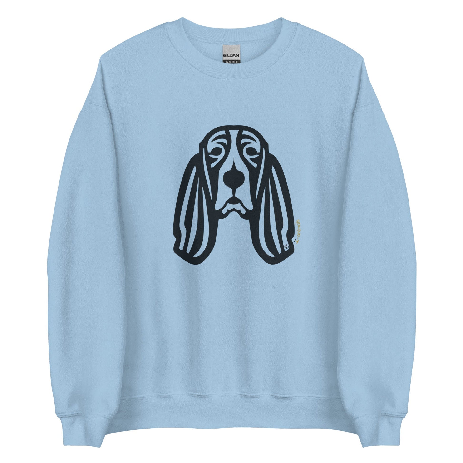 Moletom unissex - Basset Hound - Tribal - Cores Claras i-animals