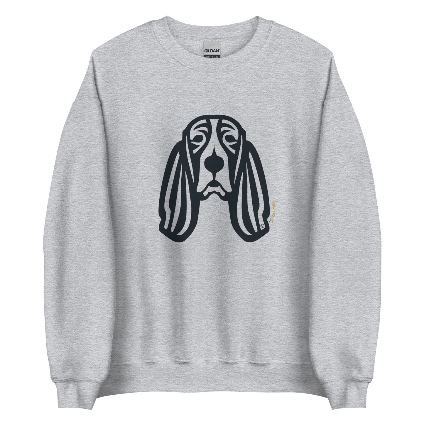 Moletom unissex - Basset Hound - Tribal - Cores Claras i-animals