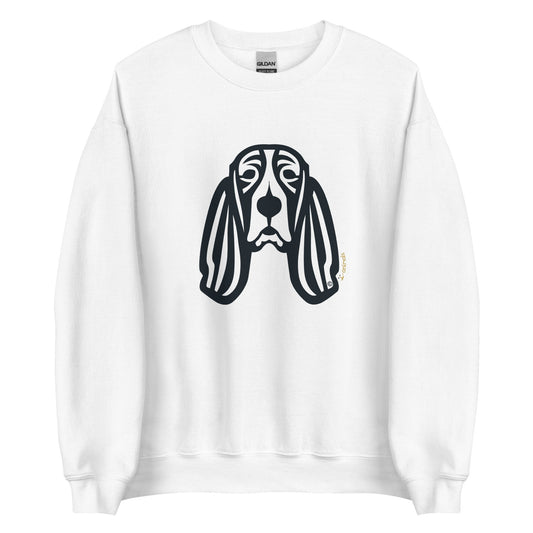 Moletom unissex - Basset Hound - Tribal - Cores Claras i-animals