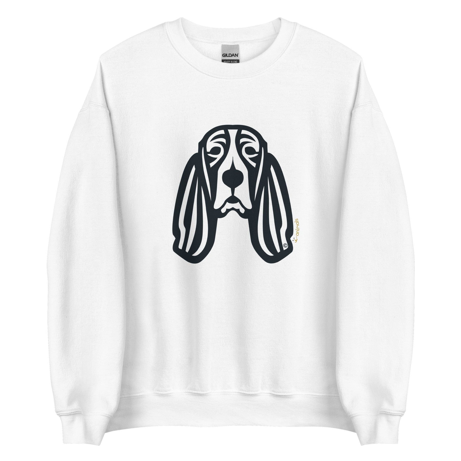 Moletom unissex - Basset Hound - Tribal - Cores Claras i-animals
