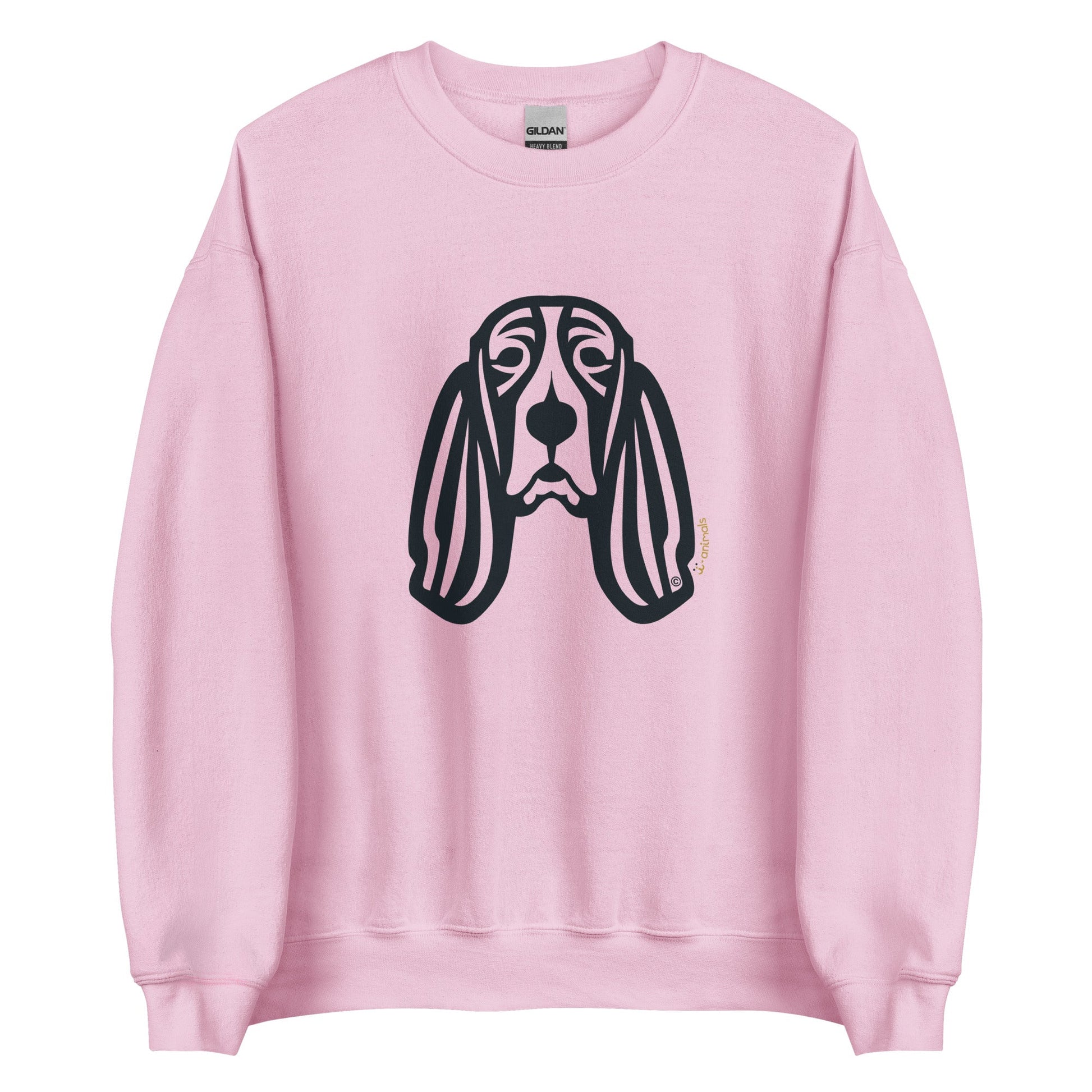 Moletom unissex - Basset Hound - Tribal - Cores Claras i-animals