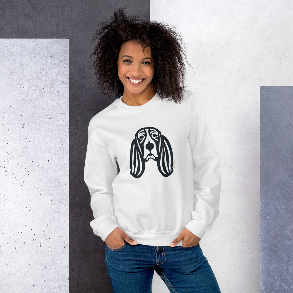 Moletom unissex - Basset Hound - Tribal - Cores Claras i-animals