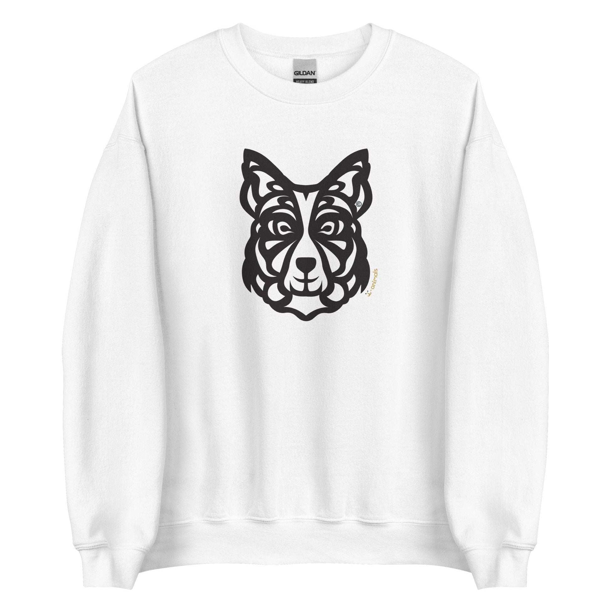 Moletom unissex - Border Collie - Tribal - Cores Claras i-animals