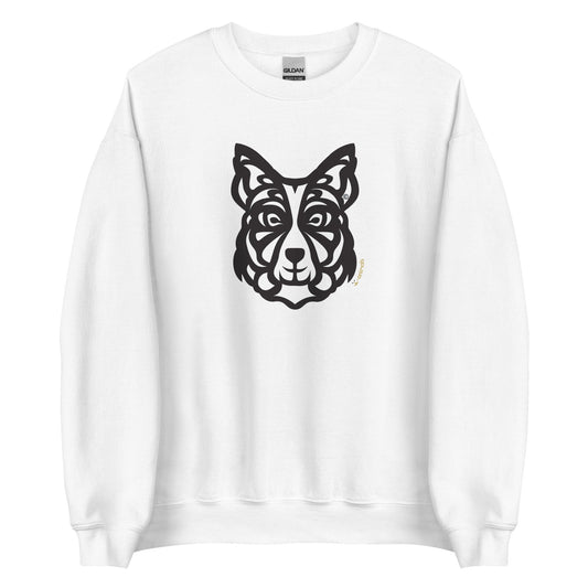 Moletom unissex - Border Collie - Tribal - Cores Claras i-animals