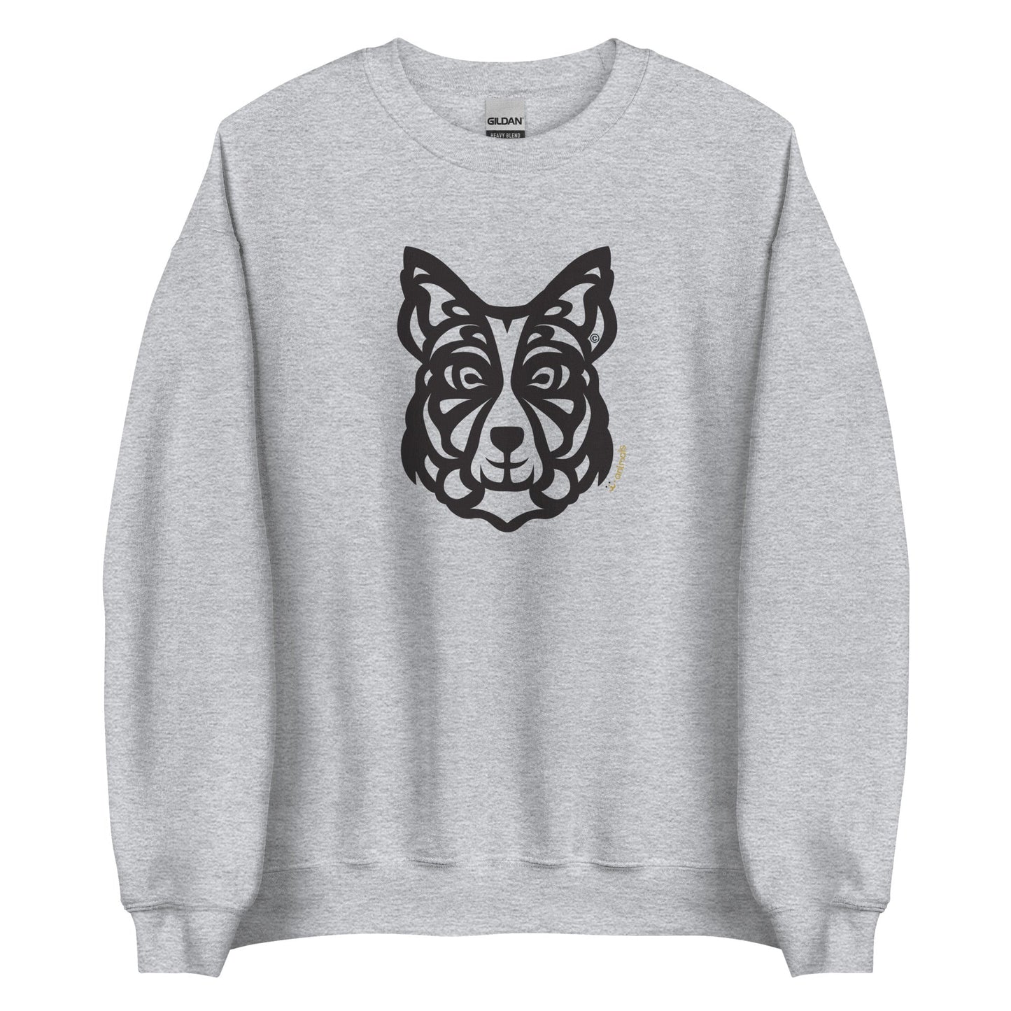 Moletom unissex - Border Collie - Tribal - Cores Claras i-animals