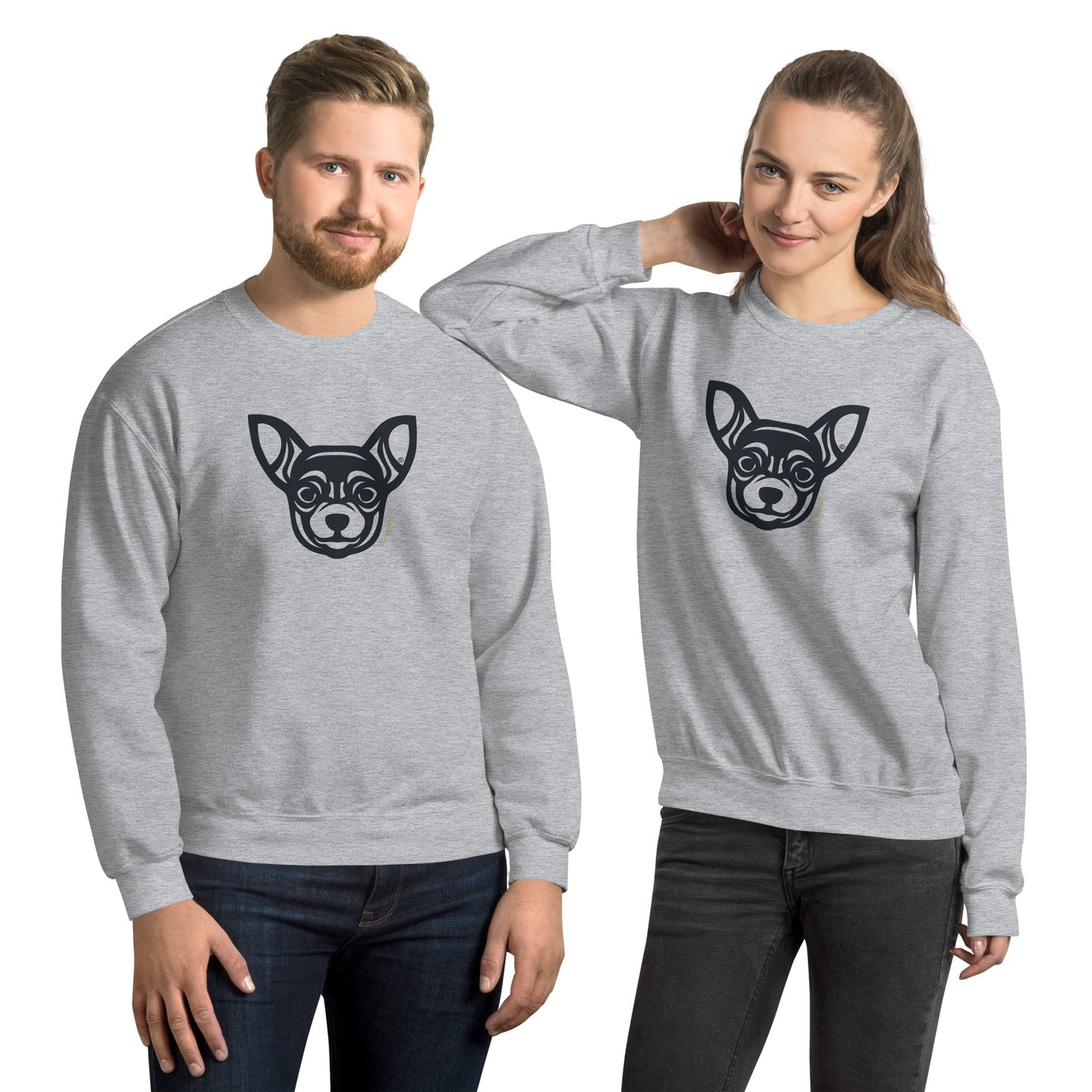 Moletom unissex - Chihuahua - Tribal - Cores Claras i-animals