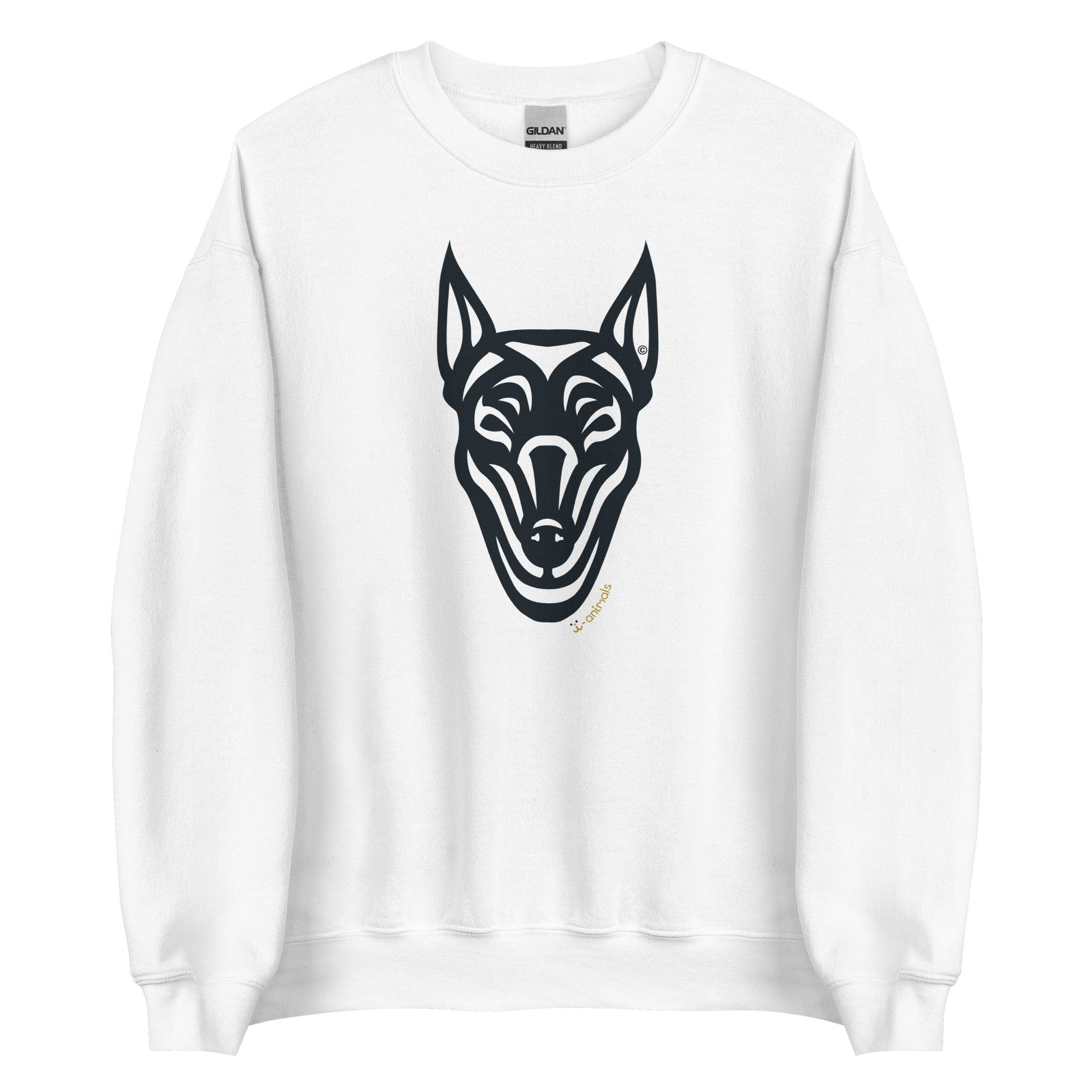 Moletom unissex - Doberman - Tribal - Cores Claras i-animals
