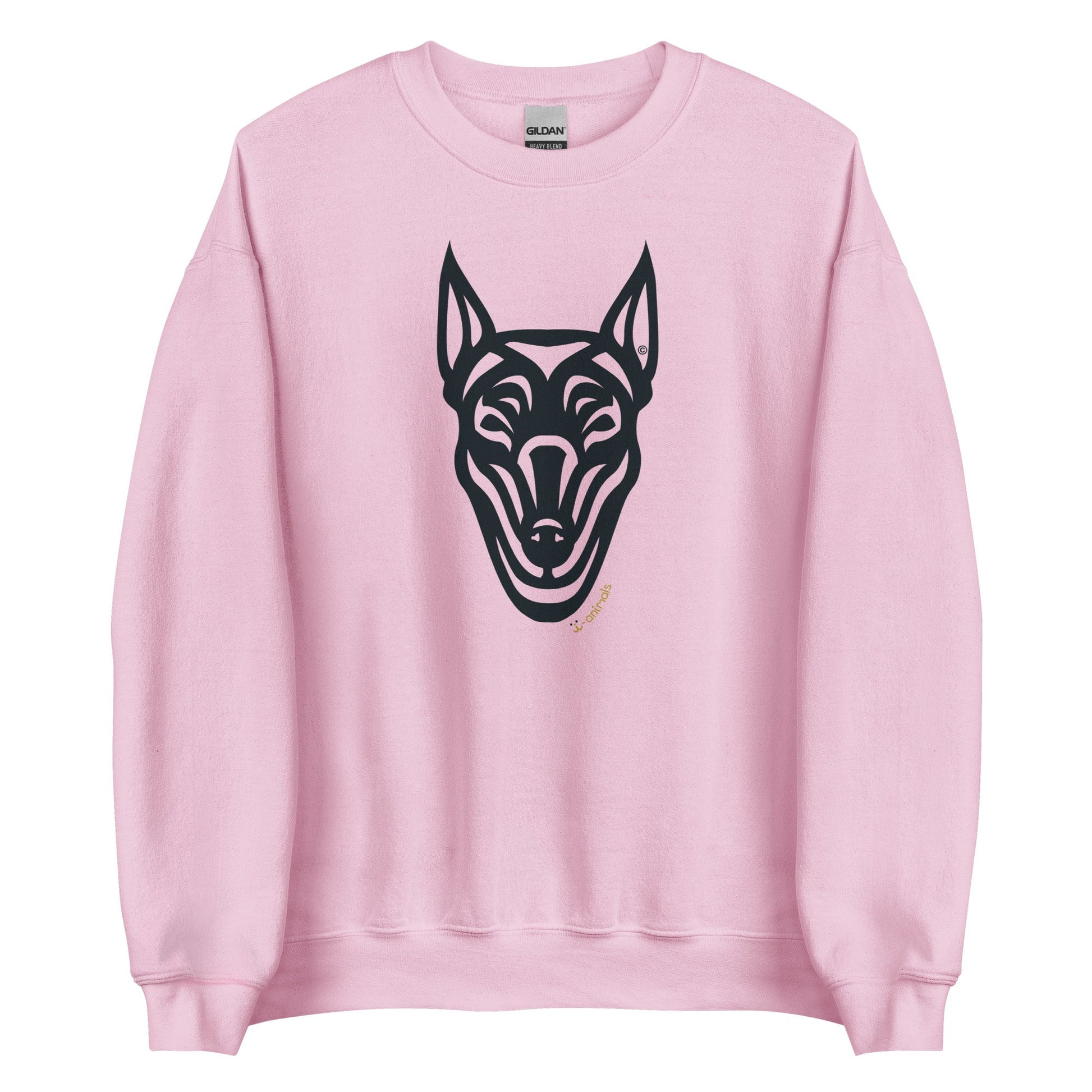 Moletom unissex - Doberman - Tribal - Cores Claras i-animals