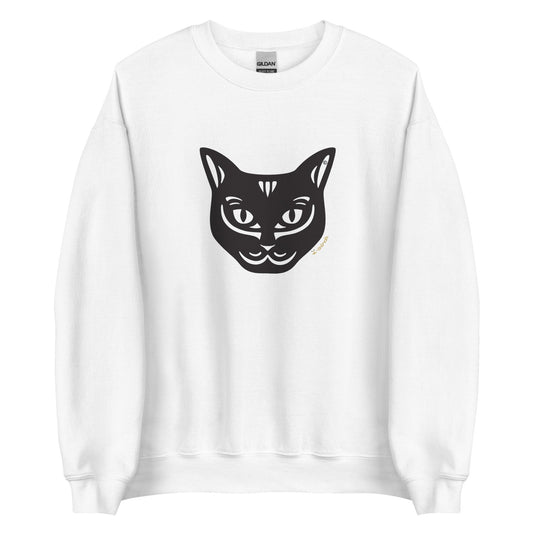 Moletom unissex - Gato Preto - Tribal - Cores Claras i-animals