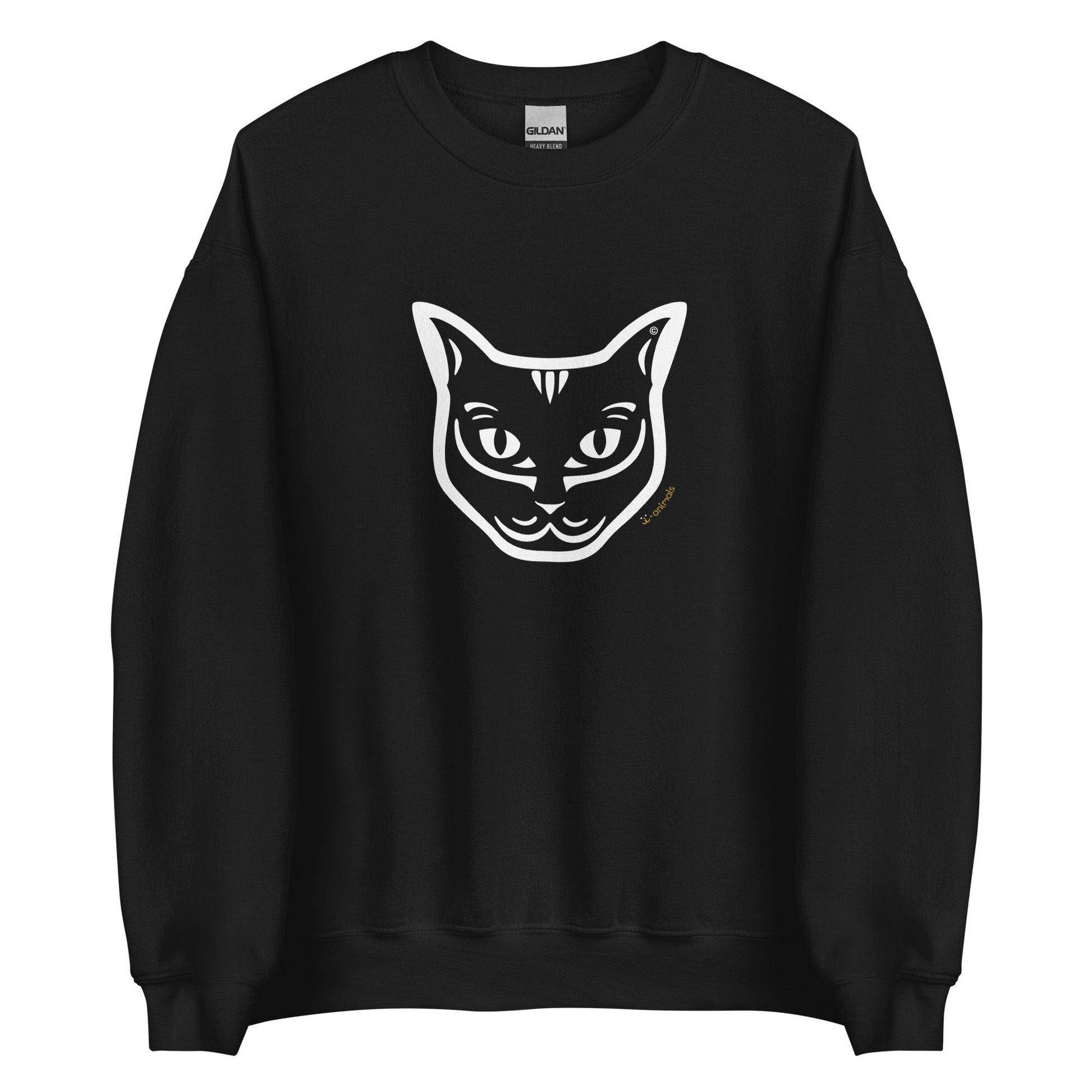 Moletom unissex - Gato Preto - Tribal i-animals