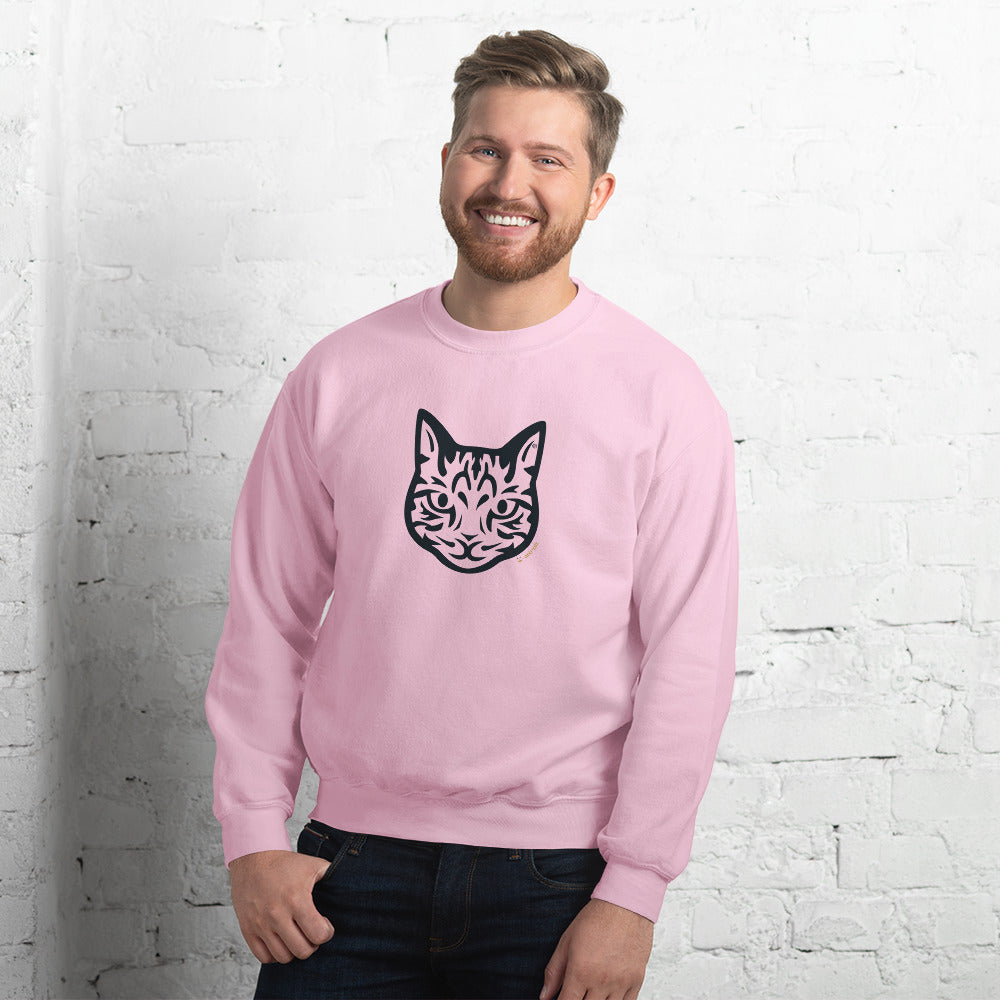 Moletom unissex - Gato Tigrado - Tribal - Cores Claras i-animals