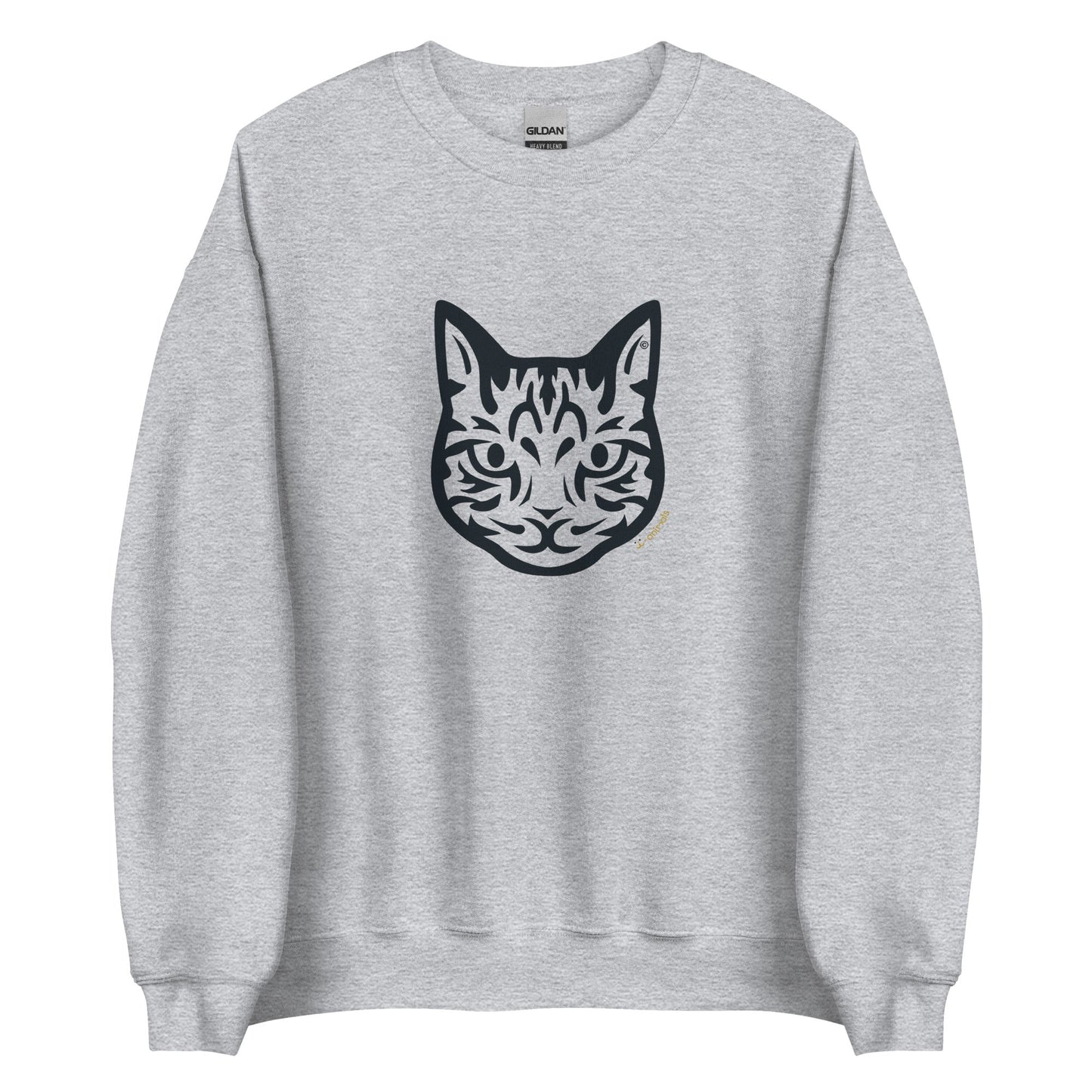 Moletom unissex - Gato Tigrado - Tribal - Cores Claras i-animals