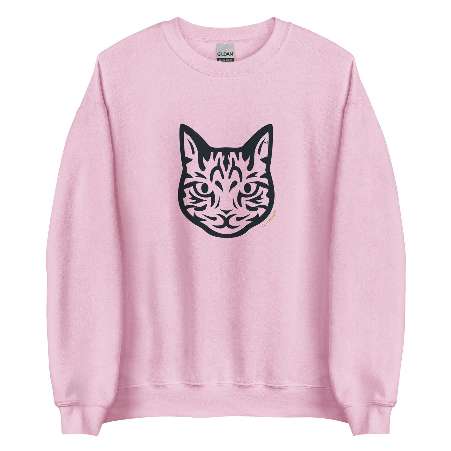 Moletom unissex - Gato Tigrado - Tribal - Cores Claras i-animals