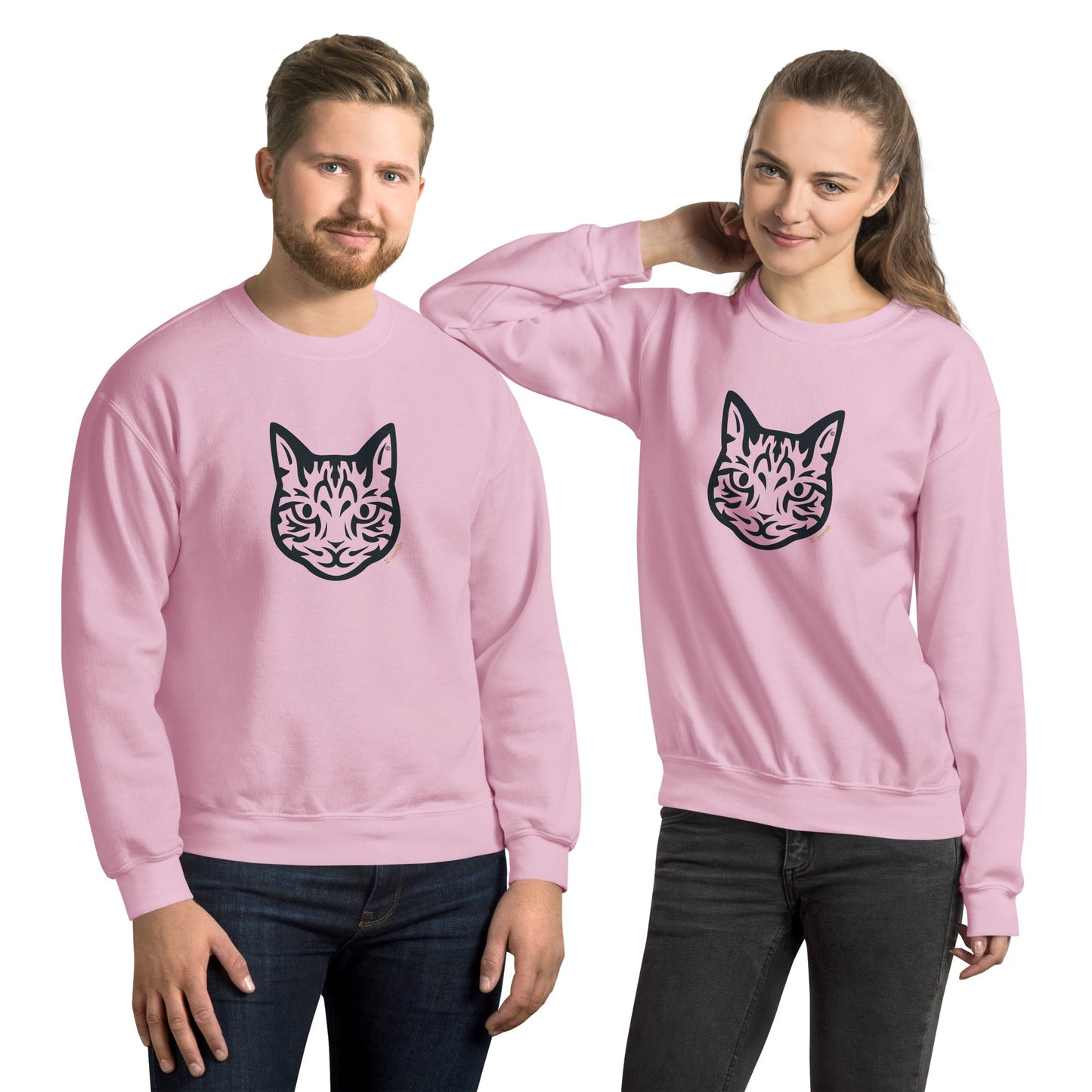 Moletom unissex - Gato Tigrado - Tribal - Cores Claras i-animals