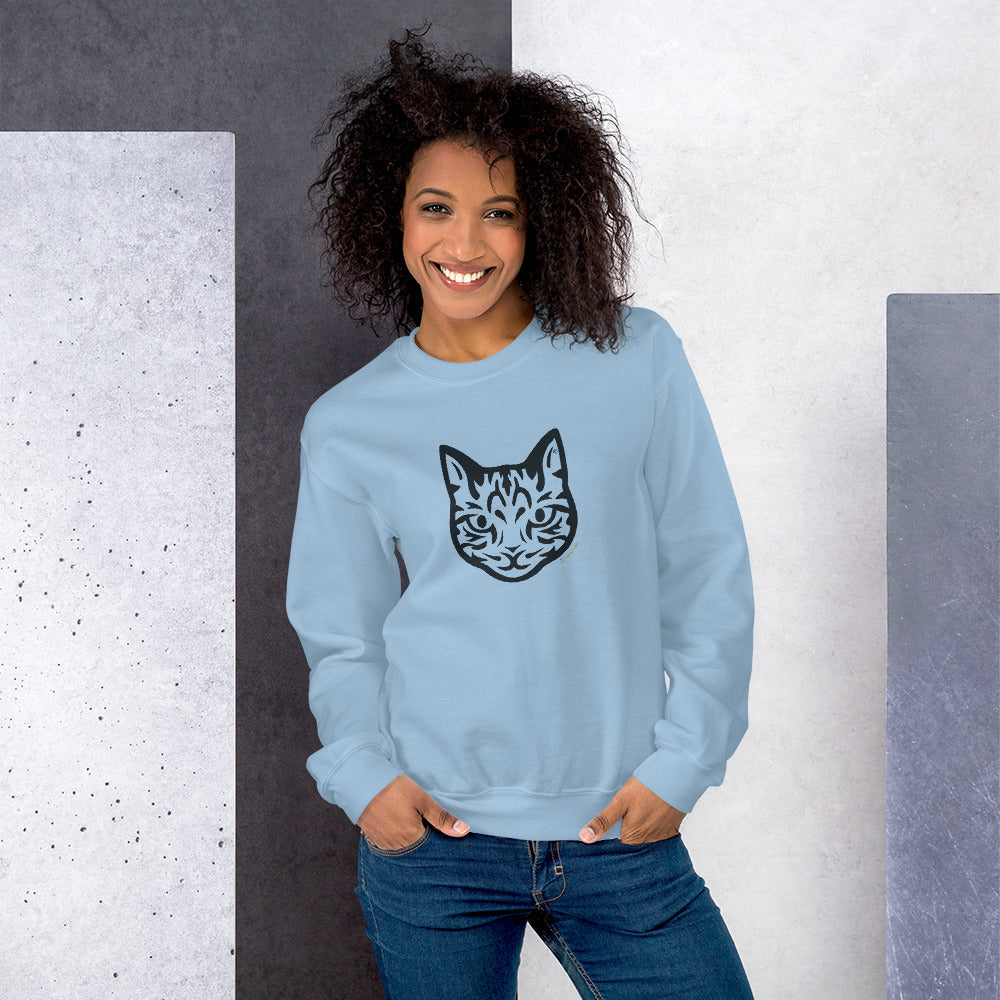Moletom unissex - Gato Tigrado - Tribal - Cores Claras i-animals