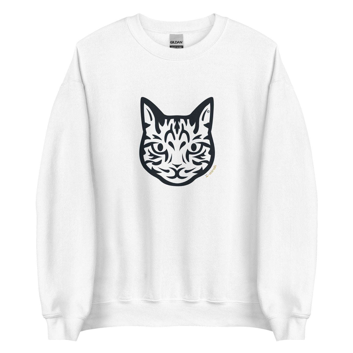 Moletom unissex - Gato Tigrado - Tribal - Cores Claras i-animals