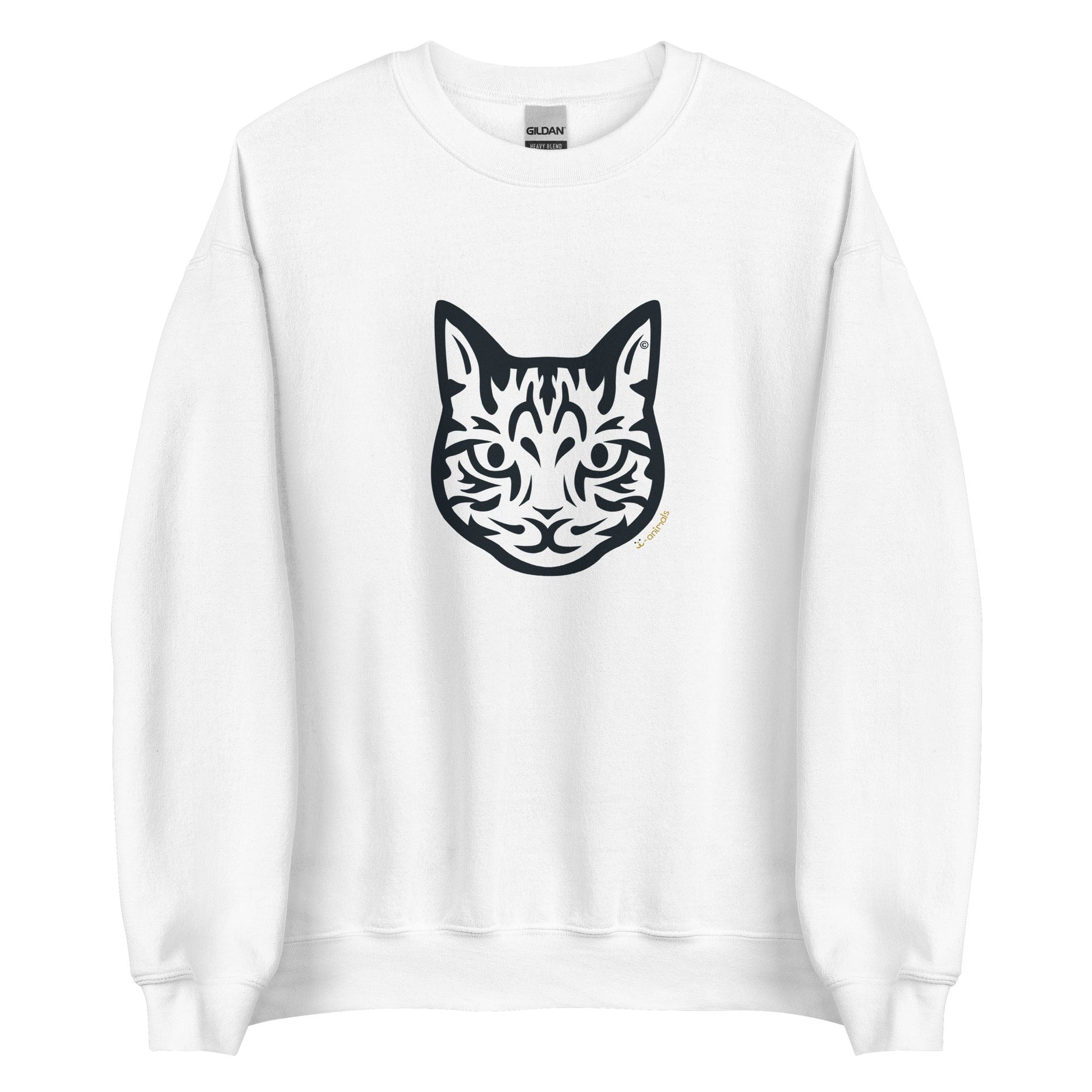 Moletom unissex - Gato Tigrado - Tribal - Cores Claras i-animals
