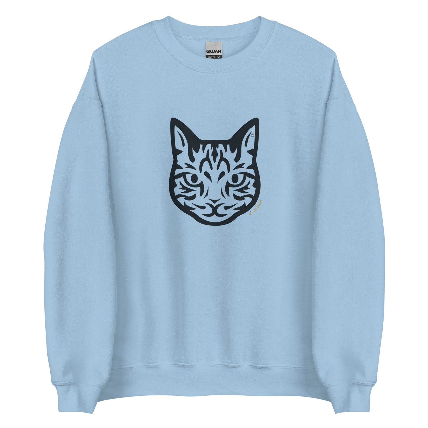Moletom unissex - Gato Tigrado - Tribal - Cores Claras i-animals