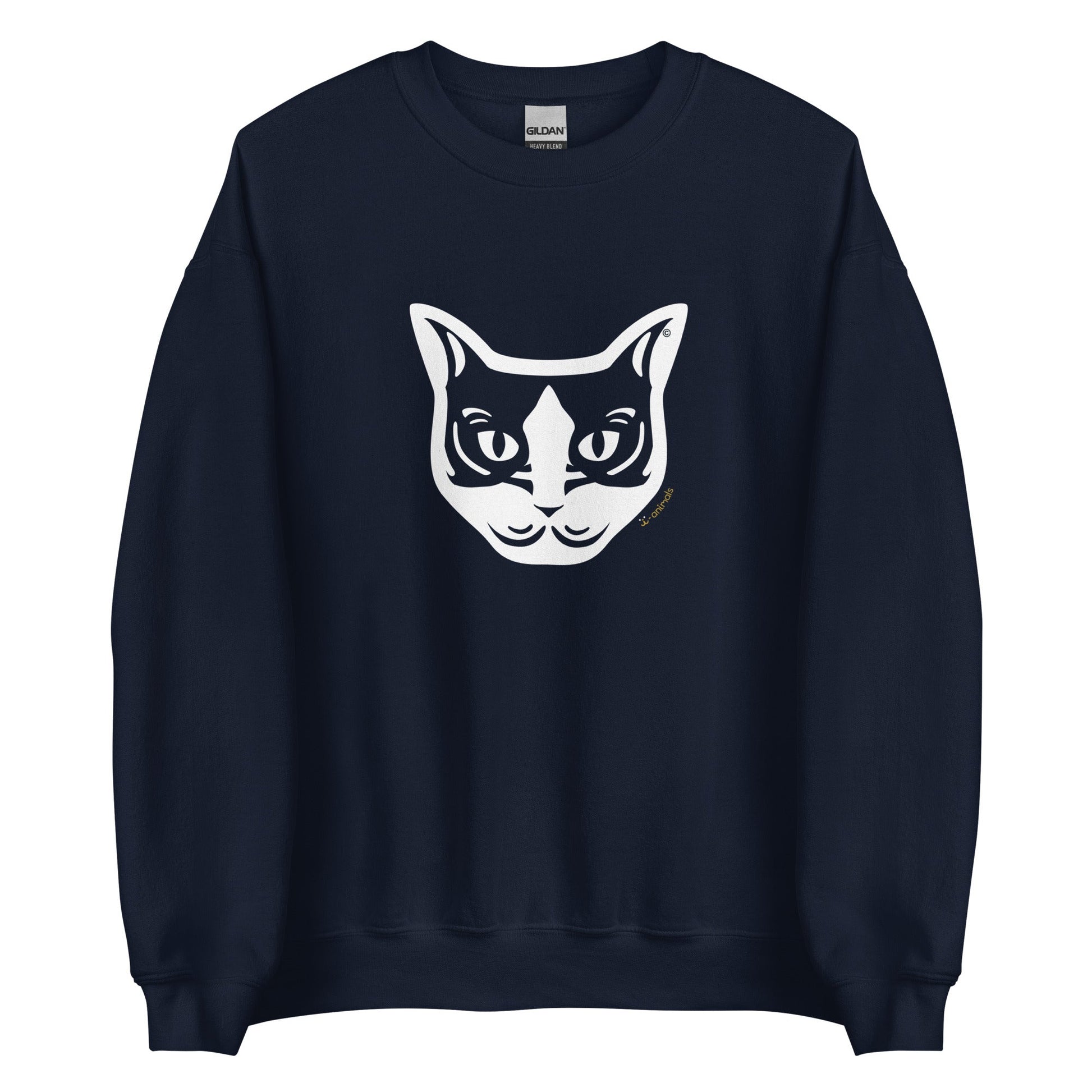 Moletom unissex - Gato preto e branco - Tribal i-animals