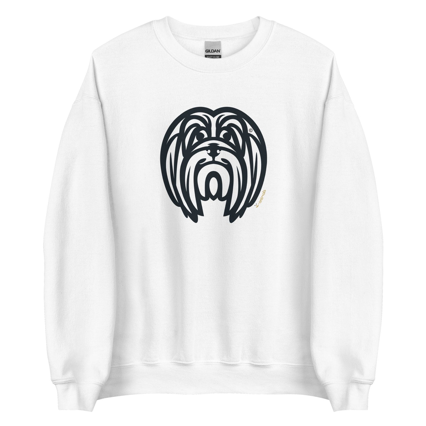 Moletom unissex - Lhasa Apso - Tribal - Cores Claras i-animals