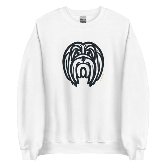 Moletom unissex - Lhasa Apso - Tribal - Cores Claras i-animals