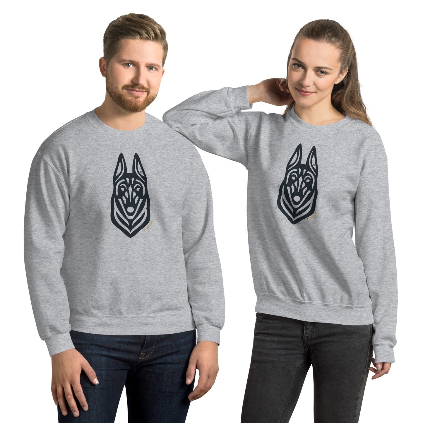 Moletom unissex - Malinois - Tribal - Cores Claras i-animals