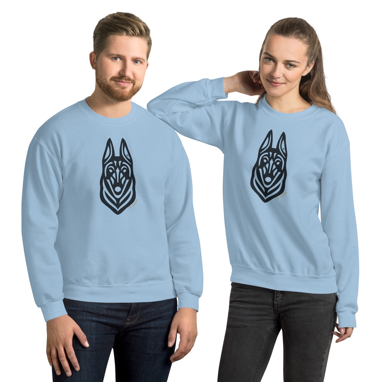 Moletom unissex - Malinois - Tribal - Cores Claras i-animals