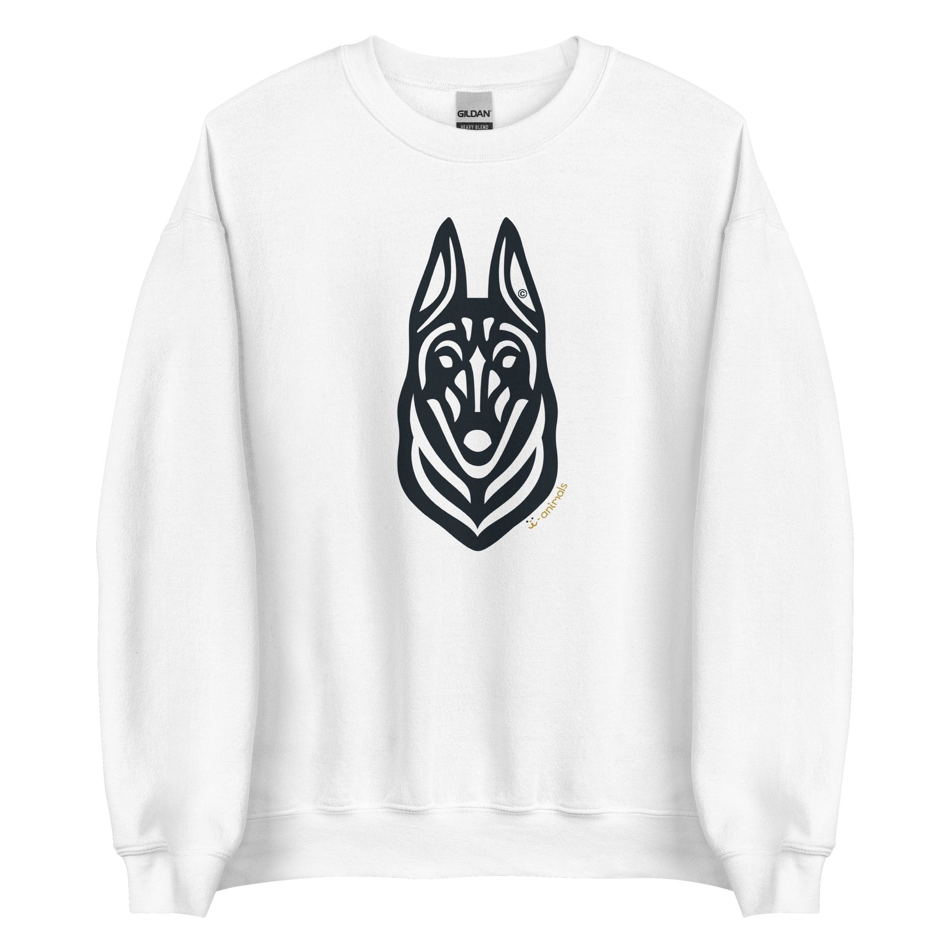 Moletom unissex - Malinois - Tribal - Cores Claras i-animals