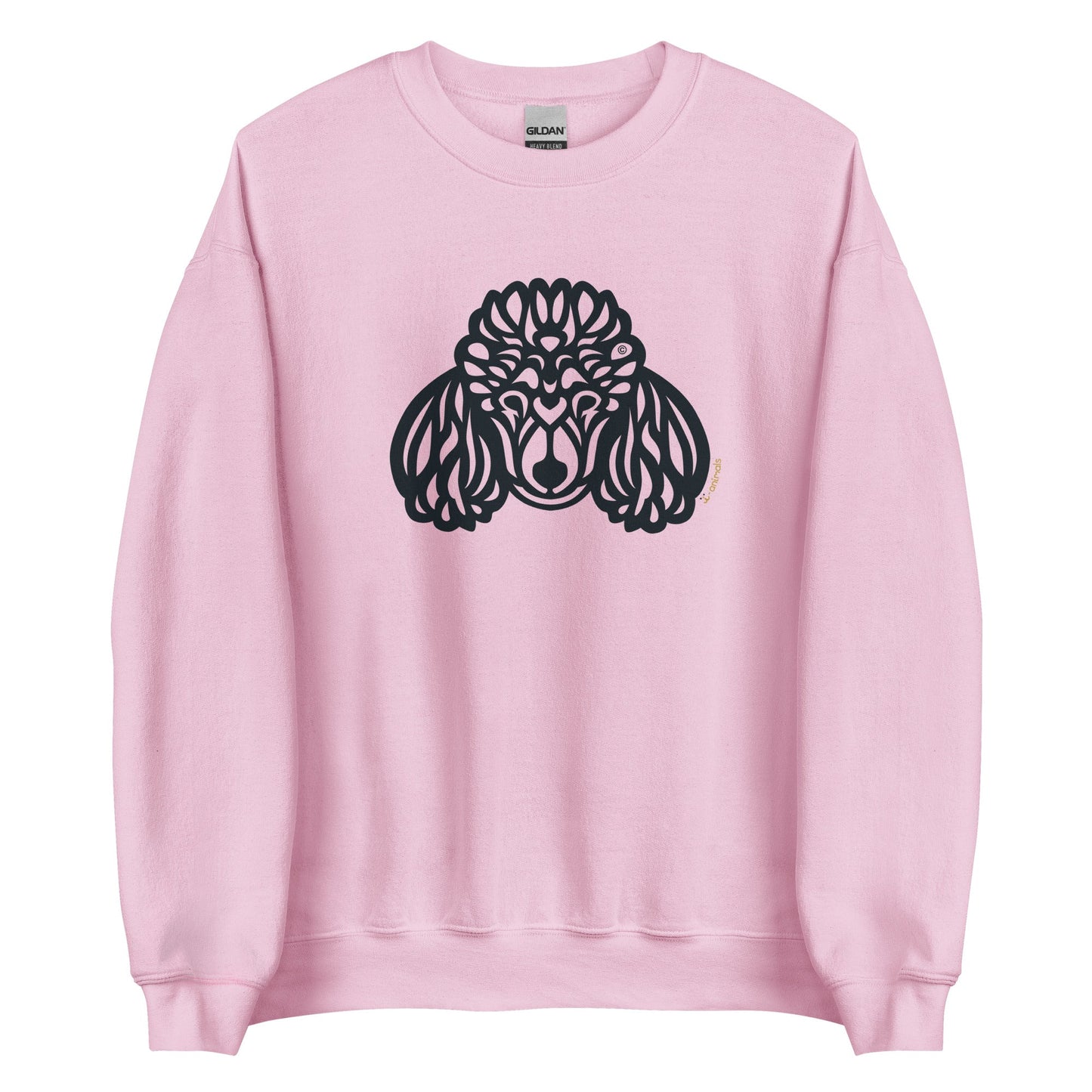 Moletom unissex - Poodle - Tribal - Cores Claras i-animals