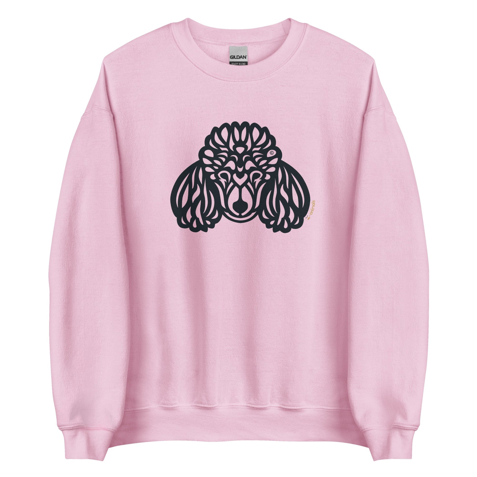 Moletom unissex - Poodle - Tribal - Cores Claras i-animals